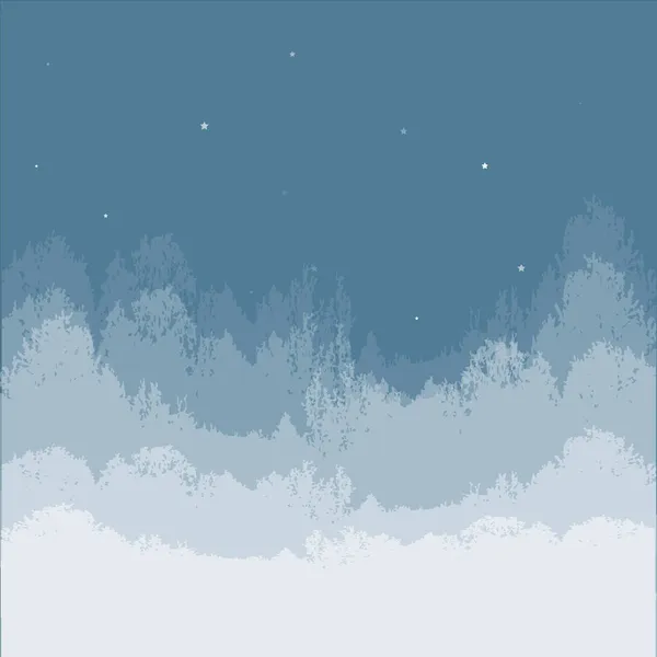 Illustration Auf Quadratischem Hintergrund Starry Night Surreal Hintergrund Gestaltungselement Für — Stockvektor