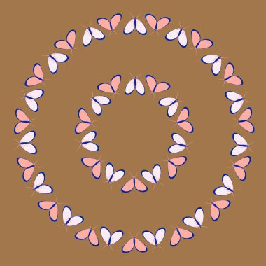 Kare arkaplandaki çerçeveler - stilize güveler - grafikler. Uçuş, böcekler, kelebekler, hafiflik, yaz, bahar, neşe, kanat çırpma. Tasarım ögeleri - Not defterlerinin, mobil uygulamaların, web sitelerinin kapaklarının dekorasyonu