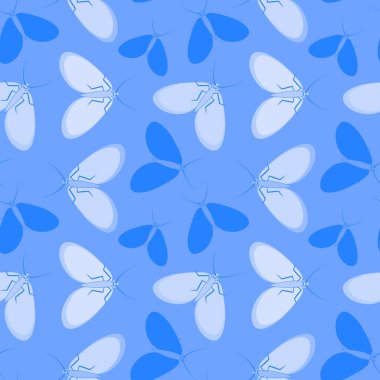 Kusursuz desen, sonsuz doku kare arkaplandaki illüstrasyon, stilize güveler, grafikler. Yaz, böcekler, dayanılmaz yaşam kolaylığı. Tasarım ögeleri - Not defterlerinin, mobil uygulamaların, sitelerin kapaklarının dekorasyonu - Duvar kağıtları, tekstil, pac