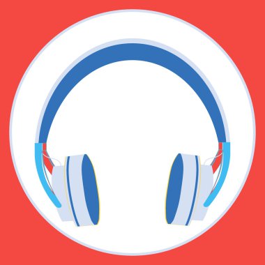 Kare arkaplan, kare, fayans, kulaklık. Kitapların, defterlerin, kartpostalların, iç malzemelerin tasarımı için tasarım öğesi. müzik, podcast, ses, dinle