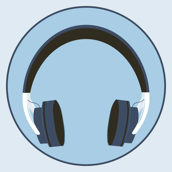 Illustration Auf Quadratischem Hintergrund Quadratisch Fliese Kopfhörer Gestaltungselement Für Die — Stockvektor