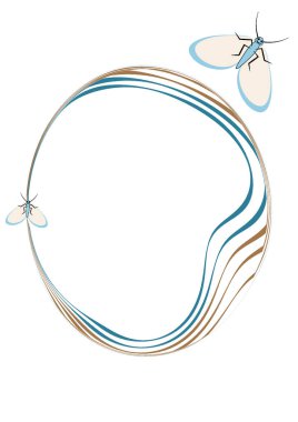 A4 formatında resim - güve çerçeveleri. Kitapların, defterlerin, kartpostalların, iç ürünlerin, mobil uygulamaların tasarımı için tasarım ögesi. Kelebekler, uçuş, hafiflik, böcekler, yaz