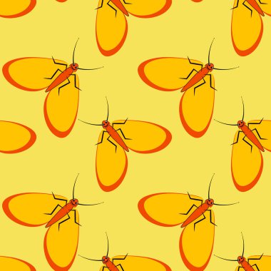 Kusursuz desen, sonsuz doku kare arkaplandaki illüstrasyon, stilize güveler, grafikler. Yaz, böcekler, dayanılmaz yaşam kolaylığı. Tasarım ögeleri - Not defterlerinin, mobil uygulamaların, sitelerin kapaklarının dekorasyonu - Duvar kağıtları, tekstil, pac