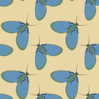 Kusursuz desen, sonsuz doku kare arkaplandaki illüstrasyon, stilize güveler, grafikler. Yaz, böcekler, dayanılmaz yaşam kolaylığı. Tasarım ögeleri - Not defterlerinin, mobil uygulamaların, sitelerin kapaklarının dekorasyonu - Duvar kağıtları, tekstil, pac