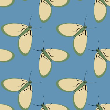 Kusursuz desen, sonsuz doku kare arkaplandaki illüstrasyon, stilize güveler, grafikler. Yaz, böcekler, dayanılmaz yaşam kolaylığı. Tasarım ögeleri - Not defterlerinin, mobil uygulamaların, sitelerin kapaklarının dekorasyonu - Duvar kağıtları, tekstil, pac