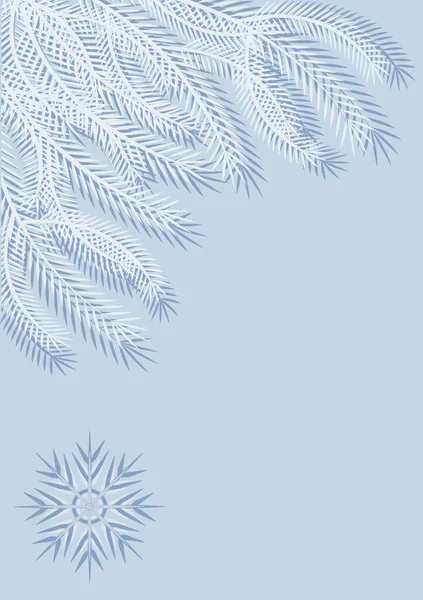 Иллюстрация Формату Еловая Ветвь Новогодняя Открытка Элемент Дизайна Оформления Книг — стоковый вектор