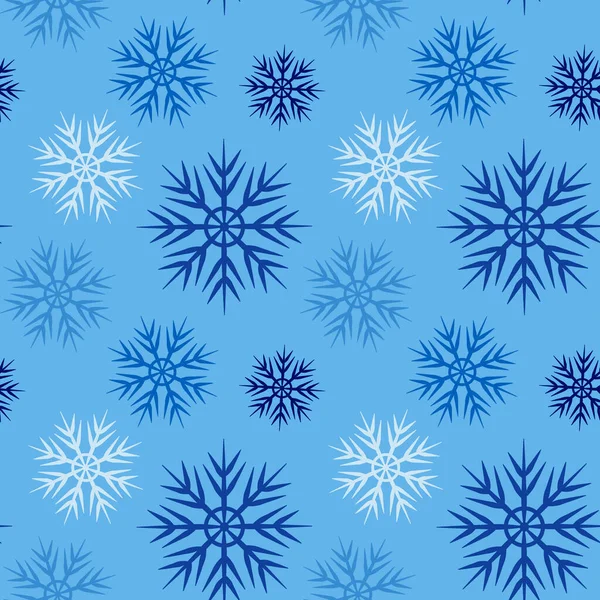 Een Naadloos Patroon Een Vierkante Achtergrond Zijn Sneeuwvlokken Design Element — Stockvector