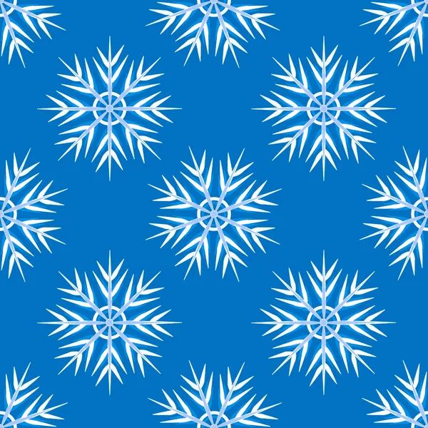 Ένα Απρόσκοπτο Μοτίβο Ένα Τετράγωνο Φόντο Είναι Νιφάδες Χιονιού Στοιχείο — Διανυσματικό Αρχείο
