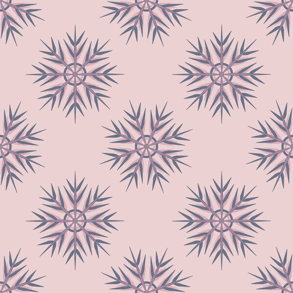 A seamless pattern on a square background is snowflakes. Design element for the design of books, notebooks, postcards, interior items. Wallpapers, textiles, packaging, background for a website, mobile application or blog. snowfall, winter, blizzard, 