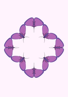 A4 formatında resim - güve çerçeveleri. Kitapların, defterlerin, kartpostalların, iç ürünlerin, mobil uygulamaların tasarımı için tasarım ögesi. Kelebekler, uçuş, hafiflik, böcekler, yaz