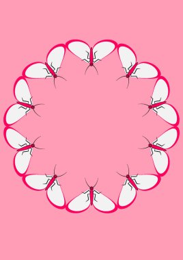 A4 formatında resim - güve çerçeveleri. Kitapların, defterlerin, kartpostalların, iç ürünlerin, mobil uygulamaların tasarımı için tasarım ögesi. Kelebekler, uçuş, hafiflik, böcekler, yaz