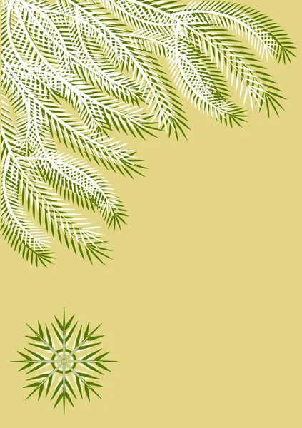 Иллюстрация Формату Еловая Ветвь Новогодняя Открытка Элемент Дизайна Оформления Книг — стоковый вектор