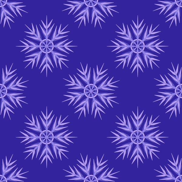 A seamless pattern on a square background is snowflakes. Design element for the design of books, notebooks, postcards, interior items. Wallpapers, textiles, packaging, background for a website, mobile application or blog. snowfall, winter, blizzard, 