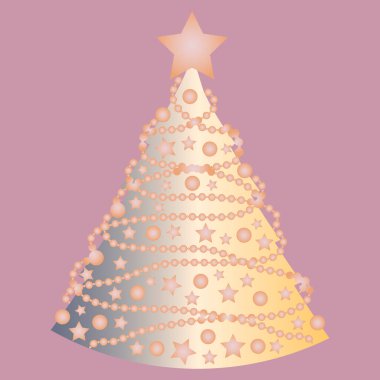 Süslü Noel ağacı. Biçimlendirme, minimalizm