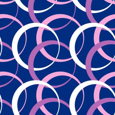 Kare arkaplandaki resimsiz desen - halkalar renklidir. Tasarım elemanı. Duvar kağıtları, tekstil, ambalaj, bir web sitesi için arka plan, mobil uygulama veya blog. Soyutlama. Geometri, minimalizm