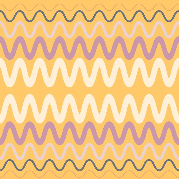 Illustration Modèle Sans Couture Sur Fond Carré Vagues Zigzags Élément — Image vectorielle