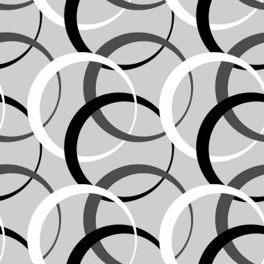 Kare arkaplandaki resimsiz desen - halkalar renklidir. Tasarım elemanı. Duvar kağıtları, tekstil, ambalaj, bir web sitesi için arka plan, mobil uygulama veya blog. Soyutlama. Geometri, minimalizm