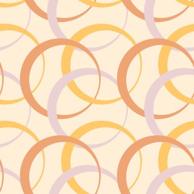 Kare arkaplandaki resimsiz desen - halkalar renklidir. Tasarım elemanı. Duvar kağıtları, tekstil, ambalaj, bir web sitesi için arka plan, mobil uygulama veya blog. Soyutlama. Geometri, minimalizm