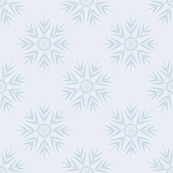 正方形の背景にシームレスなパターンは雪片です ノートブック ポストカード インテリアアイテムのデザイン要素 ウェブサイト モバイルアプリケーションやブログの背景 雪冬吹雪 — ストックベクタ