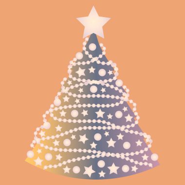 Kare arkaplandaki resim - Noel ya da Noel ağacı süslemeleri. Şekillendirme, minimalizm. Kitapların, defterlerin, kartpostalların, iç malzemelerin dizayn unsurları. Tatil, sihir, peri masalı, gerçeküstü