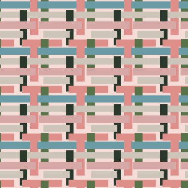 Kusursuz desen, sonsuz doku kare arkaplandaki illüstrasyon, biçimlendirilmiş kafes, dokuma grafikleri. Tasarım ögeleri - Not defterleri, mobil uygulamalar, siteler - Duvar kağıtları, tekstil, ambalaj, siteler için arkaplan dekorasyonu 