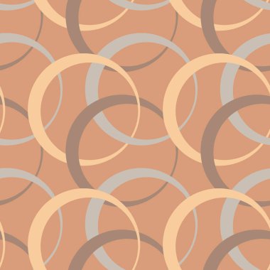 Kare arkaplandaki resimsiz desen - halkalar renklidir. Tasarım elemanı. Duvar kağıtları, tekstil, ambalaj, bir web sitesi için arka plan, mobil uygulama veya blog. Soyutlama. Geometri, minimalizm