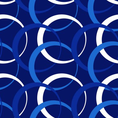 Kare arkaplandaki resimsiz desen - halkalar renklidir. Tasarım elemanı. Duvar kağıtları, tekstil, ambalaj, bir web sitesi için arka plan, mobil uygulama veya blog. Soyutlama. Geometri, minimalizm