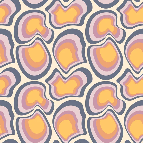 Illustration Seamless Pattern Square Background Asymmetrical Fantasy Spots Molecules Stones — 图库矢量图片