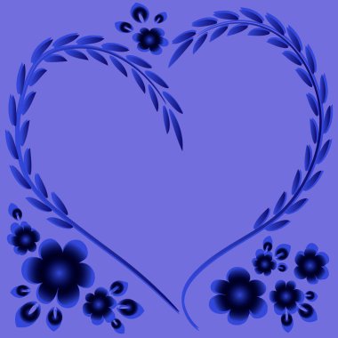 Kare arkaplanda resim deseni - çerçeve - kalp ve çiçekler - Sevgililer Günü için kartpostal, Aziz Valentine. Kitapların, defterlerin, kartpostalların, iç malzemelerin dizayn unsurları. Hediye, aşk, bahar, bitkiler, monokrom, minimalizm, grafikler