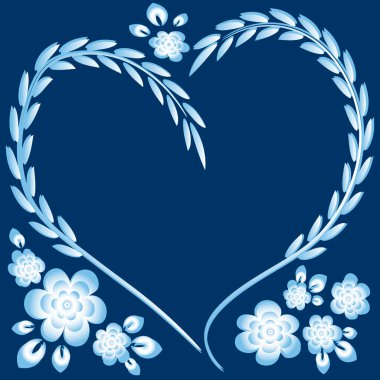 Kare arkaplanda resim deseni - çerçeve - kalp ve çiçekler - Sevgililer Günü için kartpostal, Aziz Valentine. Kitapların, defterlerin, kartpostalların, iç malzemelerin dizayn unsurları. Hediye, aşk, bahar, bitkiler, monokrom, minimalizm, grafikler