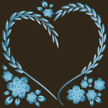 Kare arkaplanda resim deseni - çerçeve - kalp ve çiçekler - Sevgililer Günü için kartpostal, Aziz Valentine. Kitapların, defterlerin, kartpostalların, iç malzemelerin dizayn unsurları. Hediye, aşk, bahar, bitkiler, monokrom, minimalizm, grafikler