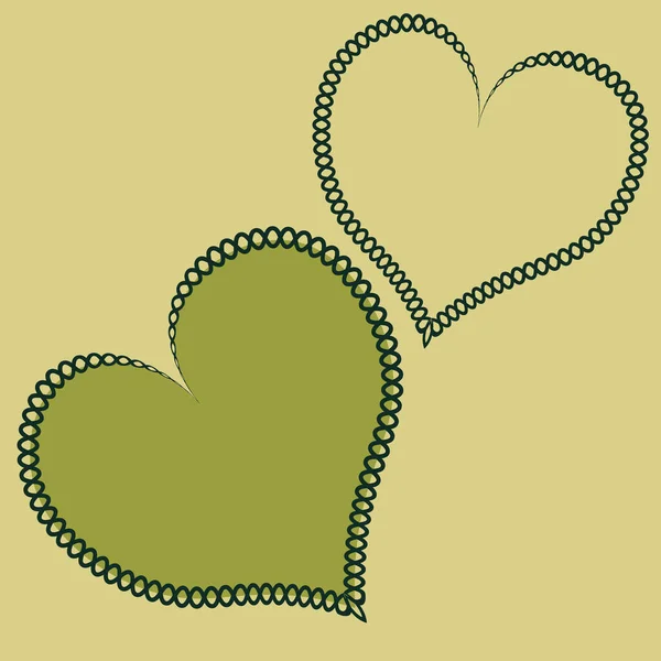 Иллюстрация Бесшовный Узор Квадратном Фоне Сердца Ткани Лоскутное Шитье Элемент — стоковый вектор