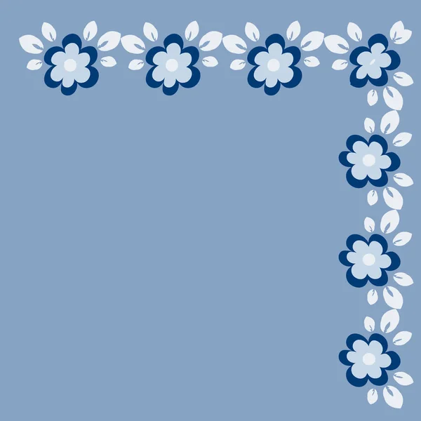 Illustration Auf Quadratischem Hintergrund Fliese Oder Taschentuch Blumenrahmen Quadrat Gestaltungselemente — Stockvektor