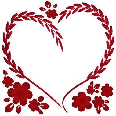 Kare arkaplanda resim deseni - çerçeve - kalp ve çiçekler - Sevgililer Günü için kartpostal, Aziz Valentine. Kitapların, defterlerin, kartpostalların, iç malzemelerin dizayn unsurları. Hediye, aşk, bahar, bitkiler, monokrom, minimalizm, grafikler
