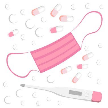 Kare arkaplandaki çizim bir salgın. Kitapların tasarım ögesi, dizüstü bilgisayarlar, bir web sitesi için arkaplan, mobil uygulama veya blog.