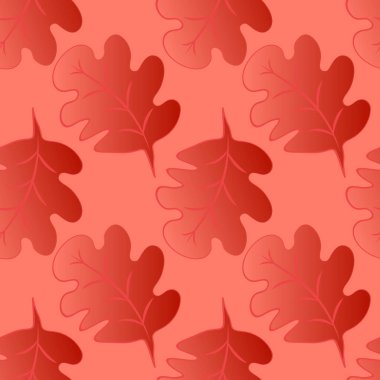 Kare arkaplandaki kusursuz desen - meşe yaprakları - soyutlama, gerçeküstü. Tasarım elemanı. Grafikler, minimalizm. Duvar kağıtları, tekstil, ambalaj, bir web sitesi için arka plan, mobil uygulama veya blog.