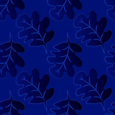 Kare arkaplandaki kusursuz desen - meşe yaprakları - soyutlama, gerçeküstü. Tasarım elemanı. Grafikler, minimalizm. Duvar kağıtları, tekstil, ambalaj, bir web sitesi için arka plan, mobil uygulama veya blog.