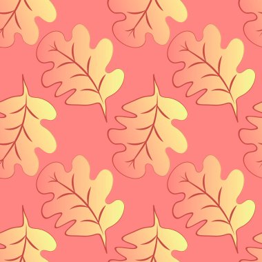 Kare arkaplandaki kusursuz desen - meşe yaprakları - soyutlama, gerçeküstü. Tasarım elemanı. Grafikler, minimalizm. Duvar kağıtları, tekstil, ambalaj, bir web sitesi için arka plan, mobil uygulama veya blog.