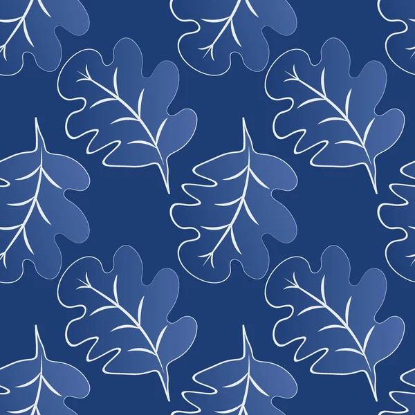 Kare arkaplandaki kusursuz desen - meşe yaprakları - soyutlama, gerçeküstü. Tasarım elemanı. Grafikler, minimalizm. Duvar kağıtları, tekstil, ambalaj, bir web sitesi için arka plan, mobil uygulama veya blog.