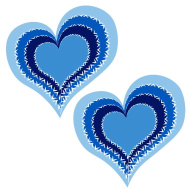 Kare arkaplandaki resim - soğuk kalpler - dondaki iki soyut kalp. Grafikler, gerçeküstü. Kitapların, defterlerin, kartpostalların, iç malzemelerin dizayn unsurları. Duvar kağıtları, tekstil, ambalaj, bir web sitesi için arka plan, mobil uygulama veya blog.