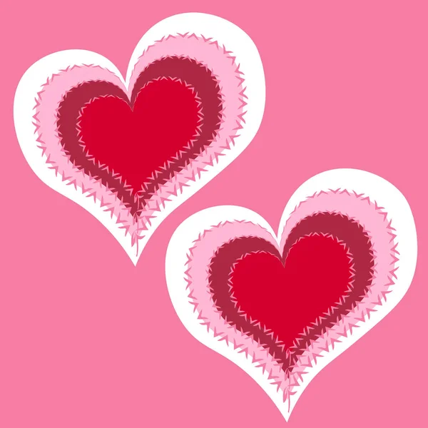 Εικονογράφηση Τετράγωνο Φόντο Ψυχρές Καρδιές Δύο Αφηρημένες Καρδιές Παγετό Γραφικά — Διανυσματικό Αρχείο