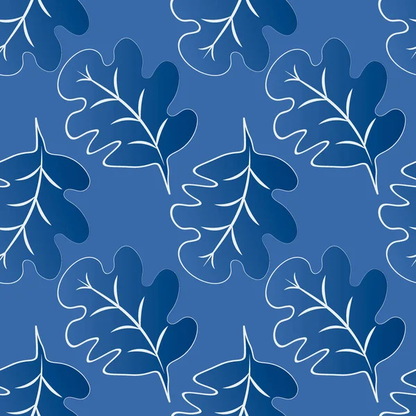 Kare arkaplandaki kusursuz desen - meşe yaprakları - soyutlama, gerçeküstü. Tasarım elemanı. Grafikler, minimalizm. Duvar kağıtları, tekstil, ambalaj, bir web sitesi için arka plan, mobil uygulama veya blog.