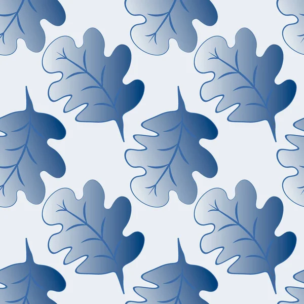 Seamless Pattern Square Background Oak Leaves Abstraction Surreal Design Element — Stockvektor