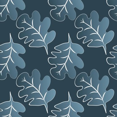 Kare arkaplandaki kusursuz desen - meşe yaprakları - soyutlama, gerçeküstü. Tasarım elemanı. Grafikler, minimalizm. Duvar kağıtları, tekstil, ambalaj, bir web sitesi için arka plan, mobil uygulama veya blog.