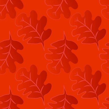 Kare arkaplandaki kusursuz desen - meşe yaprakları - soyutlama, gerçeküstü. Tasarım elemanı. Grafikler, minimalizm. Duvar kağıtları, tekstil, ambalaj, bir web sitesi için arka plan, mobil uygulama veya blog.