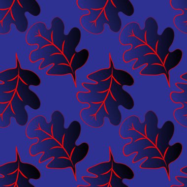 Kare arkaplandaki kusursuz desen - meşe yaprakları - soyutlama, gerçeküstü. Tasarım elemanı. Grafikler, minimalizm. Duvar kağıtları, tekstil, ambalaj, bir web sitesi için arka plan, mobil uygulama veya blog.