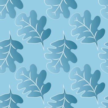 Kare arkaplandaki kusursuz desen - meşe yaprakları - soyutlama, gerçeküstü. Tasarım elemanı. Grafikler, minimalizm. Duvar kağıtları, tekstil, ambalaj, bir web sitesi için arka plan, mobil uygulama veya blog.