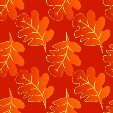 Kare arkaplandaki kusursuz desen - meşe yaprakları - soyutlama, gerçeküstü. Tasarım elemanı. Grafikler, minimalizm. Duvar kağıtları, tekstil, ambalaj, bir web sitesi için arka plan, mobil uygulama veya blog.