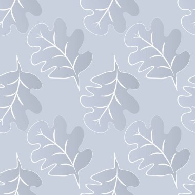 Kare arkaplandaki kusursuz desen - meşe yaprakları - soyutlama, gerçeküstü. Tasarım elemanı. Grafikler, minimalizm. Duvar kağıtları, tekstil, ambalaj, bir web sitesi için arka plan, mobil uygulama veya blog.