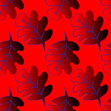 Kare arkaplandaki kusursuz desen - meşe yaprakları - soyutlama, gerçeküstü. Tasarım elemanı. Grafikler, minimalizm. Duvar kağıtları, tekstil, ambalaj, bir web sitesi için arka plan, mobil uygulama veya blog.